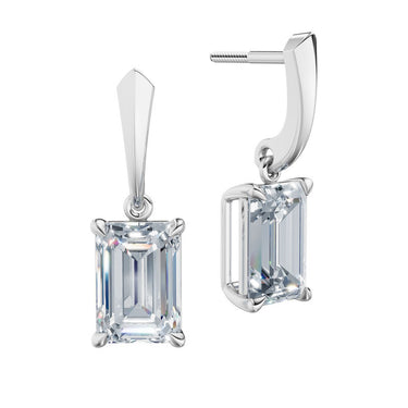 Dámské náušnice DF 6431, bílé zlato s laboratorními diamanty o celkové váze 6.00 ct VS1/F