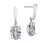 Dámské náušnice DF 6434, bílé zlato s laboratorními diamanty o celkové váze 4.00 ct VS1/F