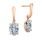 Dámské náušnice DF 6434, růžové zlato s laboratorními diamanty o celkové váze 4.00 ct VS1/F