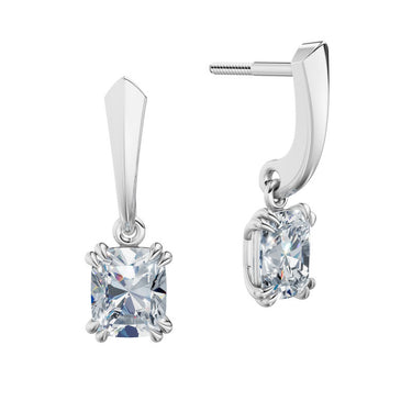Dámské náušnice DF 6436, bílé zlato s laboratorními diamanty o celkové váze 2.00 ct VS1/F