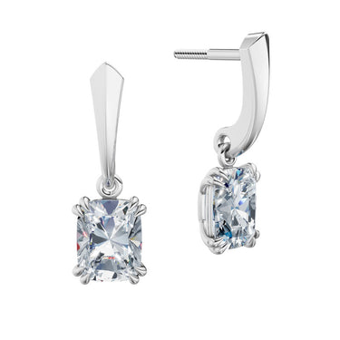 Dámské náušnice DF 6437, bílé zlato s laboratorními diamanty o celkové váze 3.00 ct VS1/F
