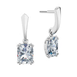 Dámské náušnice DF 6438, bílé zlato s laboratorními diamanty o celkové váze 4.00 ct VS1/F