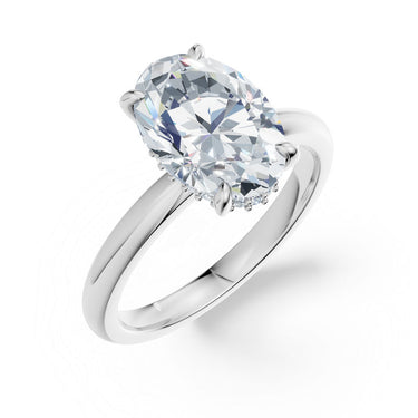 Zásnubní prsten DF 6529, bílé zlato, s laboratorním diamantem o váze 3.00 ct VS1/F