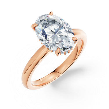 Zásnubní prsten DF 6529, růžové zlato, s laboratorním diamantem o váze 3.00 ct VS1/F