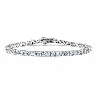 Tenisový náramek DF 6501 z bílého zlata, s laboratorními diamanty, velikost L