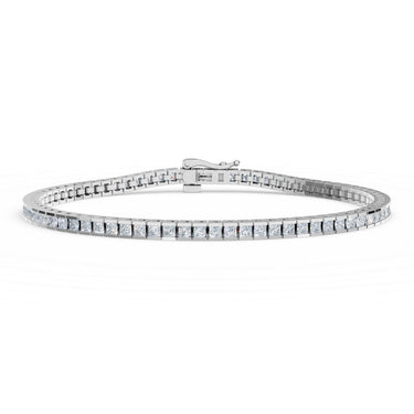 Tenisový náramek DF 6502 z bílého zlata, s laboratorními diamanty, velikost L