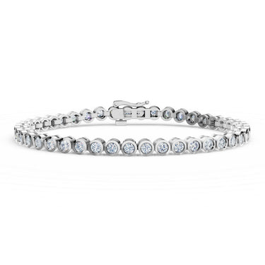 Tenisový náramek DF 6507 z bílého zlata, s laboratorními diamanty, velikost S
