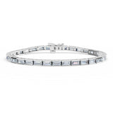 Tenisový náramek DF 6508 z bílého zlata, s laboratorními diamanty, velikost S