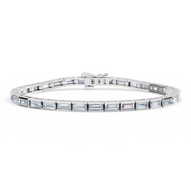 Tenisový náramek DF 6508 z bílého zlata, s laboratorními diamanty, velikost S