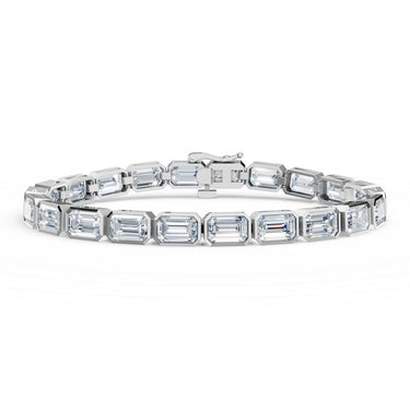 Tenisový náramek DF 6510 z bílého zlata, s laboratorními diamanty, velikost S