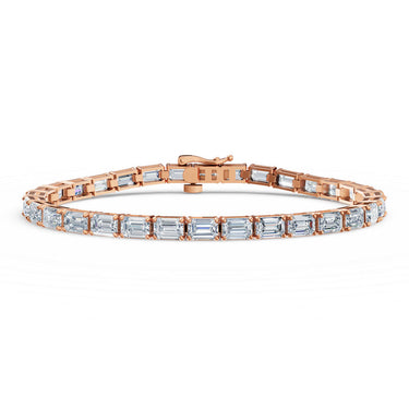 Tenisový náramek DF 6512 z růžového zlata, s laboratorními diamanty, velikost S