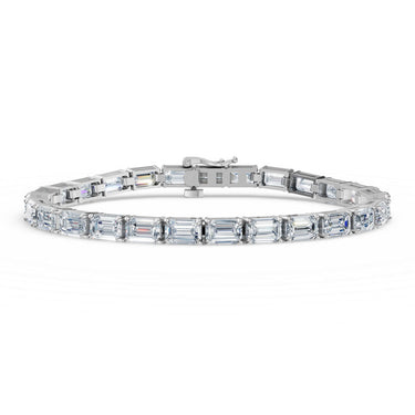 Tenisový náramek DF 6513 z bílého zlata, s laboratorními diamanty, velikost M