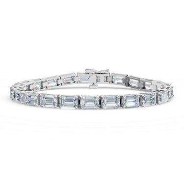 Tenisový náramek DF 6514 z bílého zlata, s laboratorními diamanty, velikost S