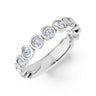 Dámský prsten DF 3901, bílé zlato, s laboratorními diamanty o celkové váze 0.946 ct VS1/F