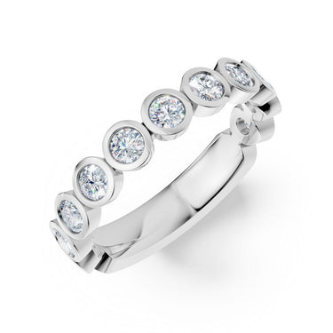 Dámský prsten DF 3901, bílé zlato, s laboratorními diamanty o celkové váze 0.946 ct VS1/F