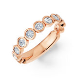 Dámský prsten DF 3901, růžové zlato, s laboratorními diamanty o celkové váze 0.946 ct VS1/F