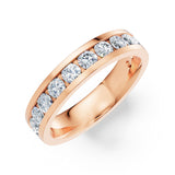 Dámský prsten DF 3895, růžové zlato, s laboratorními diamanty o celkové váze 1.118 ct VS1/F