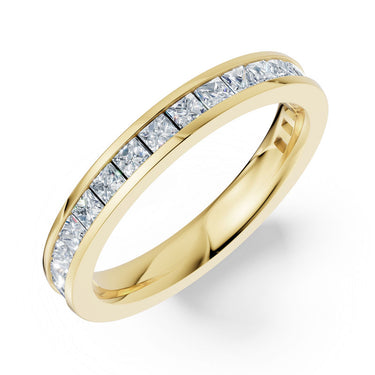 Dámský prsten DF 3907, žluté zlato, s laboratorními diamanty o celkové váze 1.026 ct VS1/F