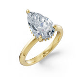 Zásnubní prsten DF 6532, žluté zlato, s laboratorním diamantem o váze 3.00 ct VS1/F