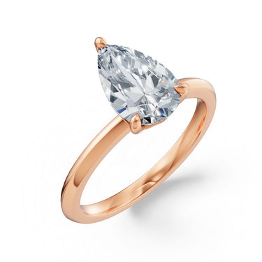 Zásnubní prsten DF 6531, růžové zlato, s laboratorním diamantem o váze 2.00 ct VS1/F