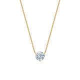 Dámský náhrdelník DF 6463, žluté zlato, s laboratorním diamantem o váze 3.00 ct VS1/F
