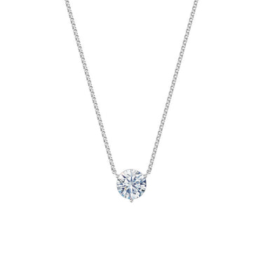 Dámský náhrdelník DF 6463, bílé zlato, s laboratorním diamantem o váze 3.00 ct VS1/F