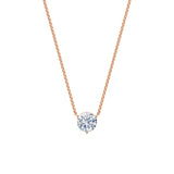 Dámský náhrdelník DF 6463, růžové zlato, s laboratorním diamantem o váze 3.00 ct VS1/F
