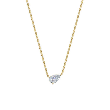 Dámský náhrdelník DF 6468, žluté zlato, s laboratorním diamantem o váze 1.00 ct VS1/F
