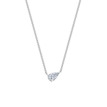 Dámský náhrdelník DF 6468, bílé zlato, s laboratorním diamantem o váze 1.00 ct VS1/F