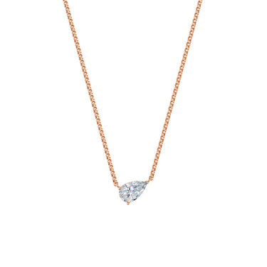 Dámský náhrdelník DF 6468, růžové zlato, s laboratorním diamantem o váze 1.00 ct VS1/F