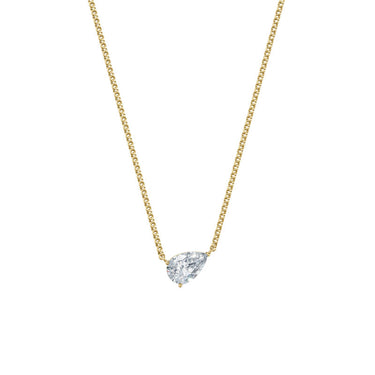 Dámský náhrdelník DF 6469, žluté zlato, s laboratorním diamantem o váze 1.50 ct VS1/F