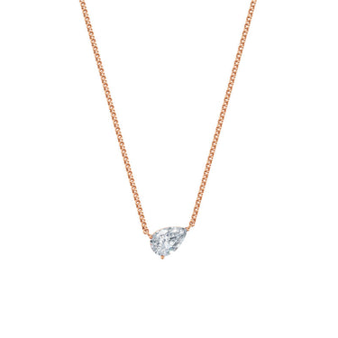 Dámský náhrdelník DF 6469, růžové zlato, s laboratorním diamantem o váze 1.50 ct VS1/F