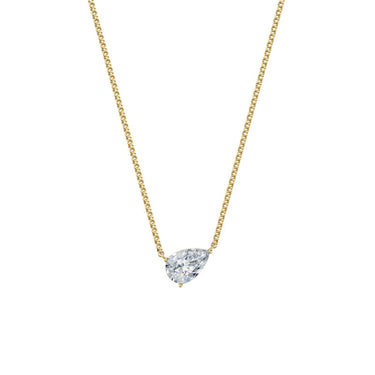 Dámský náhrdelník DF 6470, žluté zlato, s laboratorním diamantem o váze 2.00 ct VS1/F