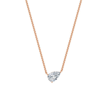 Dámský náhrdelník DF 6470, růžové zlato, s laboratorním diamantem o váze 2.00 ct VS1/F