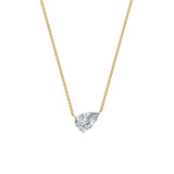 Dámský náhrdelník DF 6471, žluté zlato, s laboratorním diamantem o váze 3.00 ct VS1/F