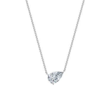 Dámský náhrdelník DF 6471, bílé zlato, s laboratorním diamantem o váze 3.00 ct VS1/F