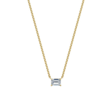 Dámský náhrdelník DF 6472, žluté zlato, s laboratorním diamantem o váze 1.00 ct VS1/F