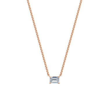 Dámský náhrdelník DF 6472, růžové zlato, s laboratorním diamantem o váze 1.00 ct VS1/F