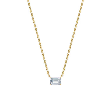 Dámský náhrdelník DF 6473, žluté zlato, s laboratorním diamantem o váze 1.50 ct VS1/F