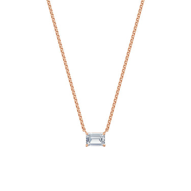 Dámský náhrdelník DF 6473, růžové zlato, s laboratorním diamantem o váze 1.50 ct VS1/F