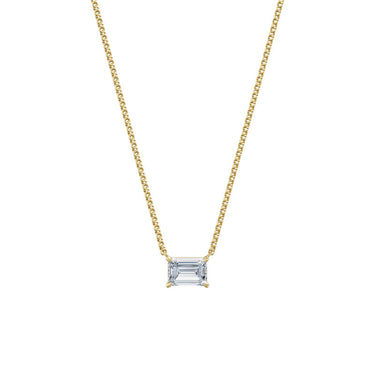 Dámský náhrdelník DF 6474, žluté zlato, s laboratorním diamantem o váze 2.00 ct VS1/F