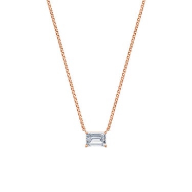 Dámský náhrdelník DF 6474, růžové zlato, s laboratorním diamantem o váze 2.00 ct VS1/F