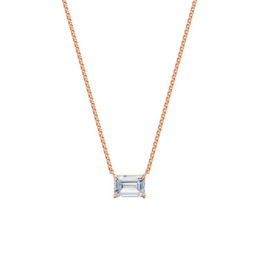 Dámský náhrdelník DF 6475, růžové zlato, s laboratorním diamantem o váze 3.00 ct VS1/F
