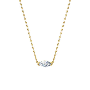 Dámský náhrdelník DF 6485, žluté zlato, s laboratorním diamantem o váze 1.50 ct VS1/F