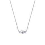 Dámský náhrdelník DF 6485, bílé zlato, s laboratorním diamantem o váze 1.50 ct VS1/F