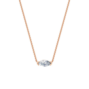Dámský náhrdelník DF 6485, růžové zlato, s laboratorním diamantem o váze 1.50 ct VS1/F