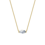Dámský náhrdelník DF 6486, žluté zlato, s laboratorním diamantem o váze 2.00 ct VS1/F