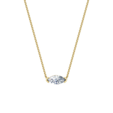 Dámský náhrdelník DF 6486, žluté zlato, s laboratorním diamantem o váze 2.00 ct VS1/F