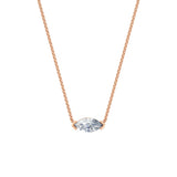 Dámský náhrdelník DF 6486, růžové zlato, s laboratorním diamantem o váze 2.00 ct VS1/F