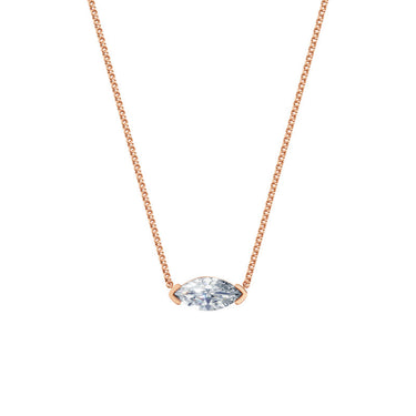 Dámský náhrdelník DF 6486, růžové zlato, s laboratorním diamantem o váze 2.00 ct VS1/F